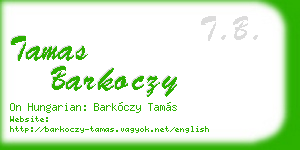 tamas barkoczy business card